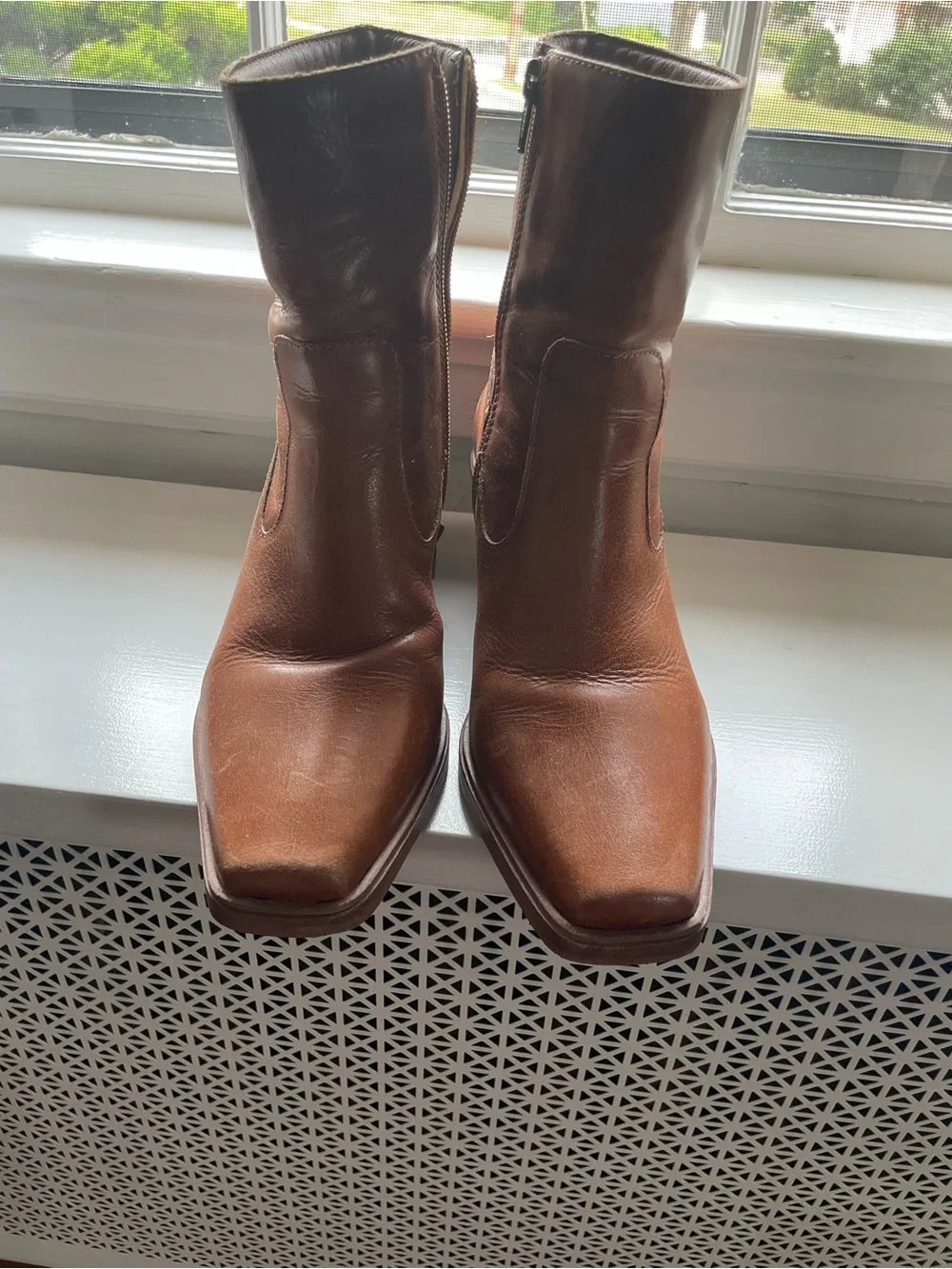 Classic Women's Brown Leather Ankle Boots
